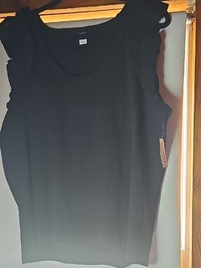 Old Navy Black Ruffle Sleeve Camisole